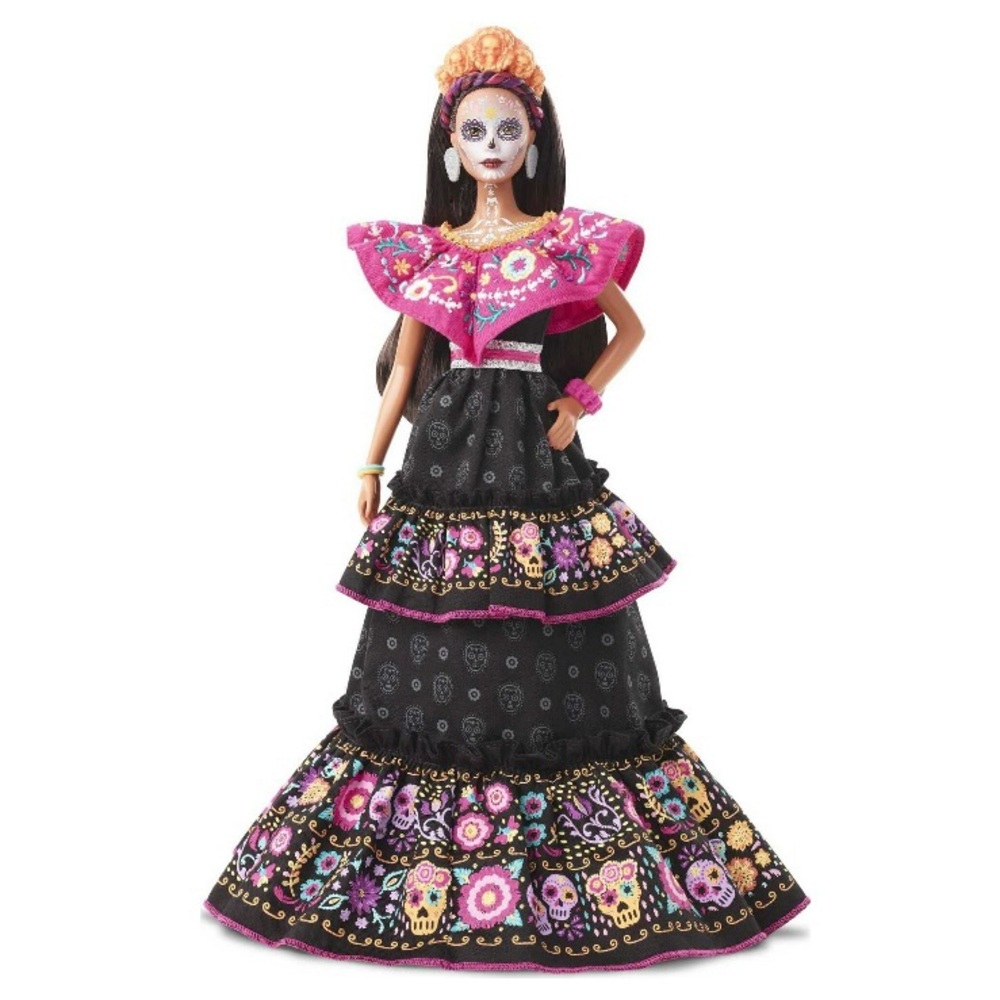 2021 Barbie Signature Dia De Muertos Collectible Doll-Embroidered Dress & Crown